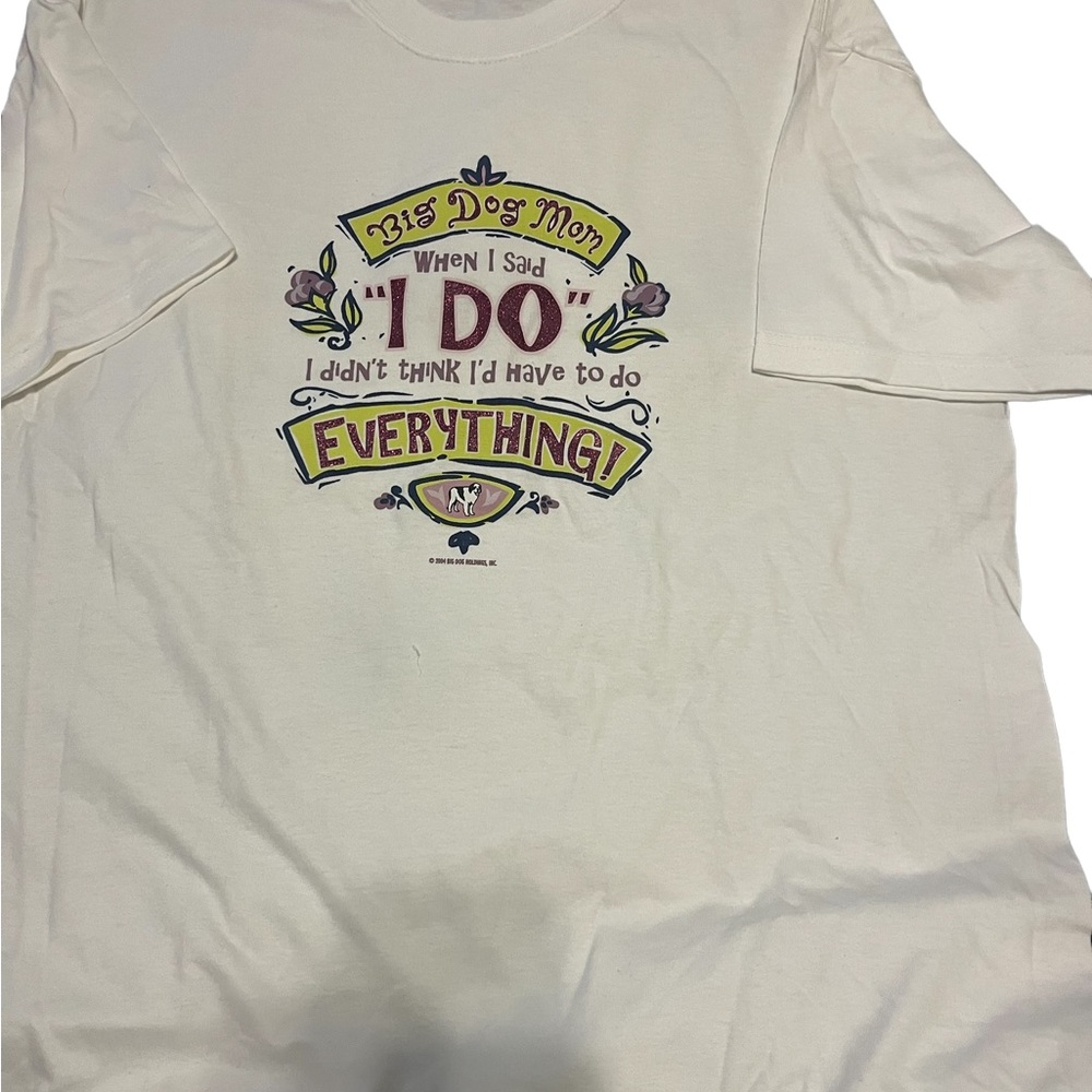 Big dogs vintage white short sleeve graphic tee size large